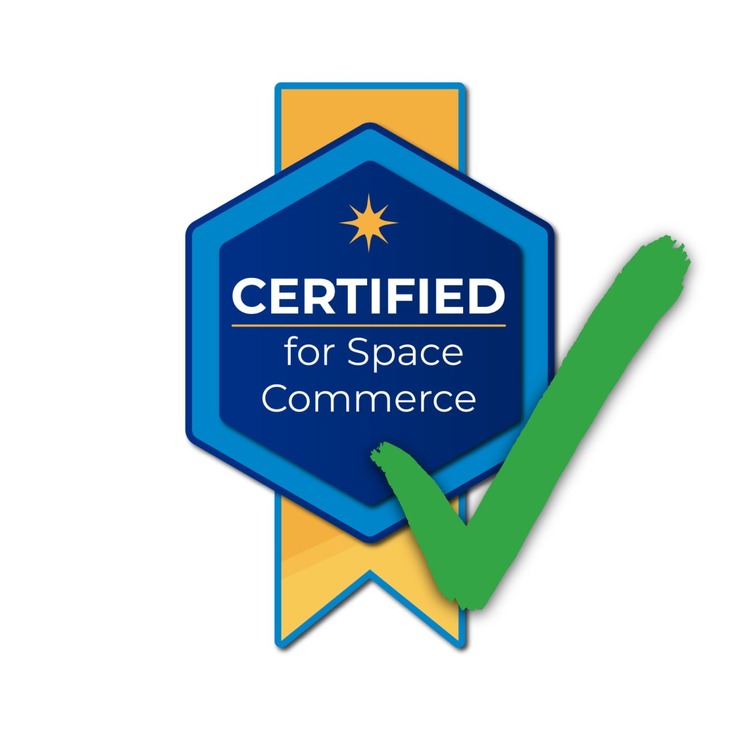 Certified for Space Commerce badge with a green checkmark